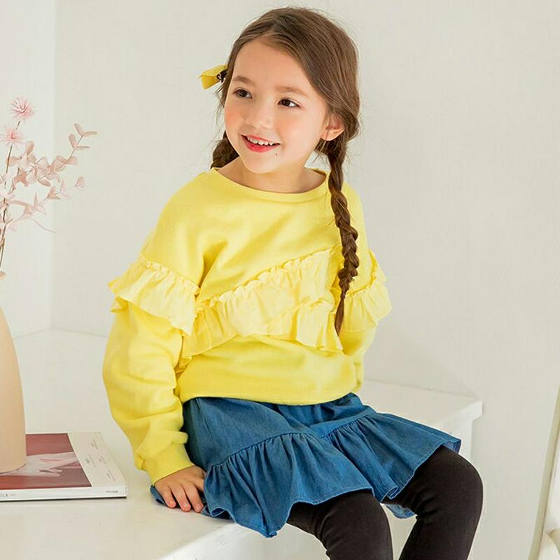 フリルラインスウェット・p000595 キッズ【3~8才】【tops】【トップス スウェット トレーナー 長袖 フリル 可愛い かわいい 女の子 子供 こども 子供服 こども服】【KIDS】