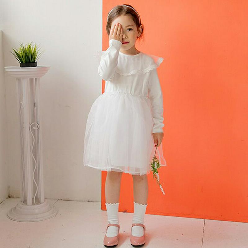 レースラインチュールカラーワンピース・p000591 キッズ【3~8才】【ops】【ワンピース ミディ丈 ミディワンピース ひざ