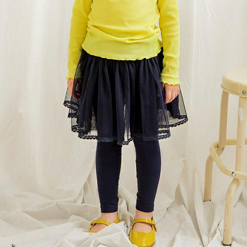 レースヘムチュールレギンススカート・p000592 キッズ【3~8才】【sk】【スカート レギンススカート レギンス チュール 