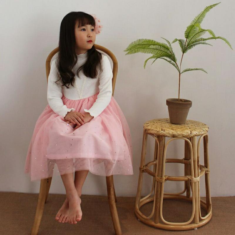 スパンコールチュール切替ワンピース・p000648 キッズ【3~8才】【ops】【ワンピース ミディ丈 ミディワンピース ラメ 