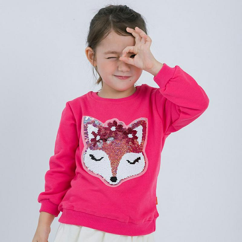 スパンコールアニマルスウェット・p000578 キッズ【3~8才】【tops】【トップス スウェット トレーナー 長袖 スパンコール アニマル 動物 カジュアル 可愛い かわいい 女の子 男の子 子供 こども 子供服 こども服】【KIDS】