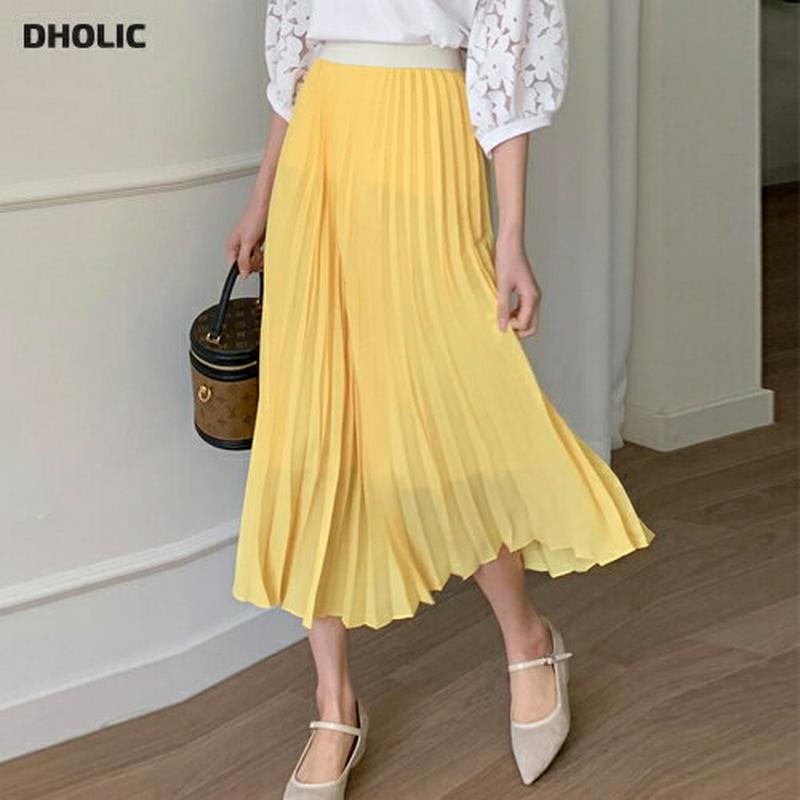 ウエストゴムプリーツスカート・全4色・b58575 レディース 【sk】【スカート ロング丈 ロング プリーツ フレア ウエスト