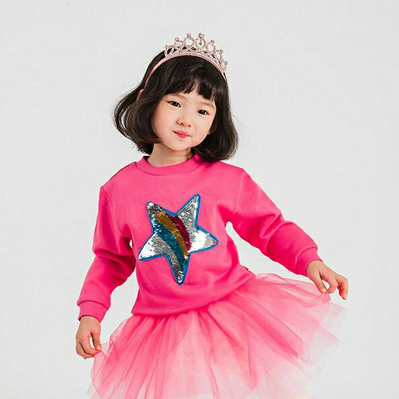 タースウェット・p000439 キッズ【3~8才】【tops】【トップス スウェット トレーナー トップス スパンコール 星 ほし スター 長袖 カジュアル 可愛い かわいい 男の子 女の子 子供 こども 子供服 こども服】【KIDS】