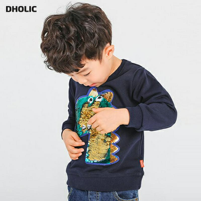 スパンコールディノスウェット・p000444 キッズ【3~8才】【tops】【トップス スウェット トレーナー トップス スパンコール 恐竜 動物 どうぶつ ダイナソー 長袖 カジュアル 可愛い かわいい 男の子 女の子 子供 こども 子供服 こども服】【KIDS】