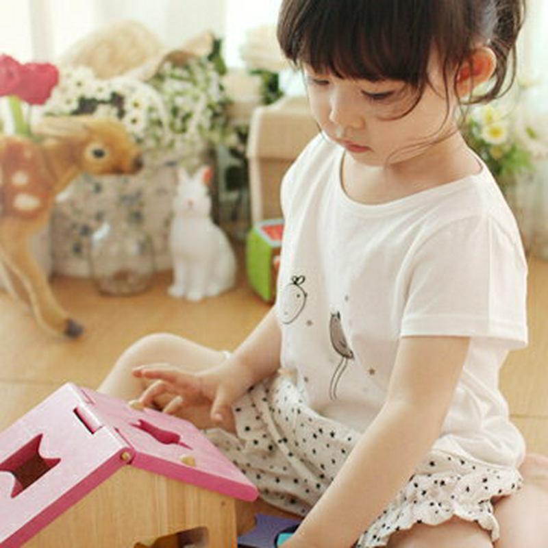 バードプリント半袖Tシャツ・p000375 キッズ【3~8才】【tops】【トップス Tシャツ 半袖 ハーフスリーブ 動物 プリント カジュアル 女の子 男の子 子供 こども 子供服 こども服】【KIDS】
