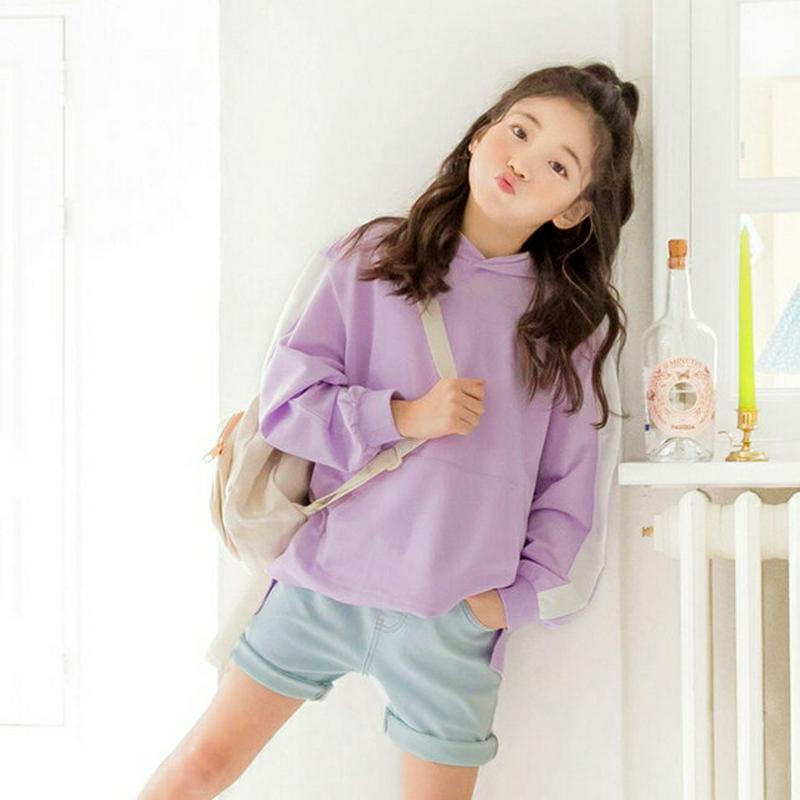 配色スリーブロングフーディ・p000275 キッズ【3~8才】【tops】【トップス フーディー フード フーディ パーカー 長