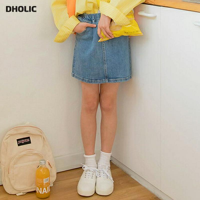 ミニデニムスカート・p000206 キッズ【3~8才】【sk】【スカート ミニスカート ショート丈 デニム デニムスカート シン