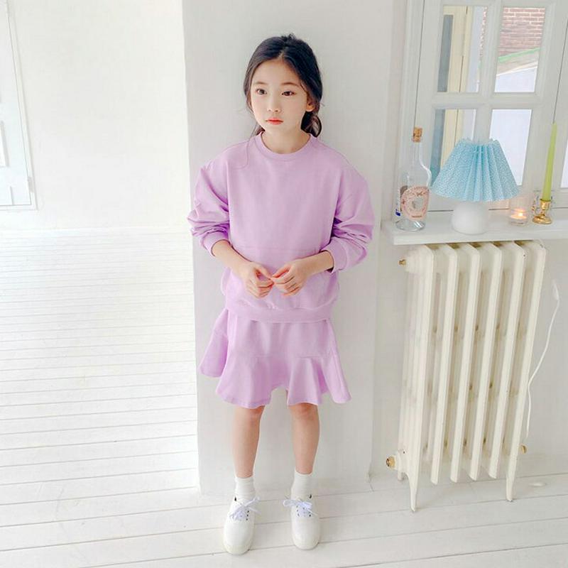 スウェット&フリルスカートSET・p000271 キッズ【3~8才】【ops】【セットアップ トップス スウェット トレーナー 