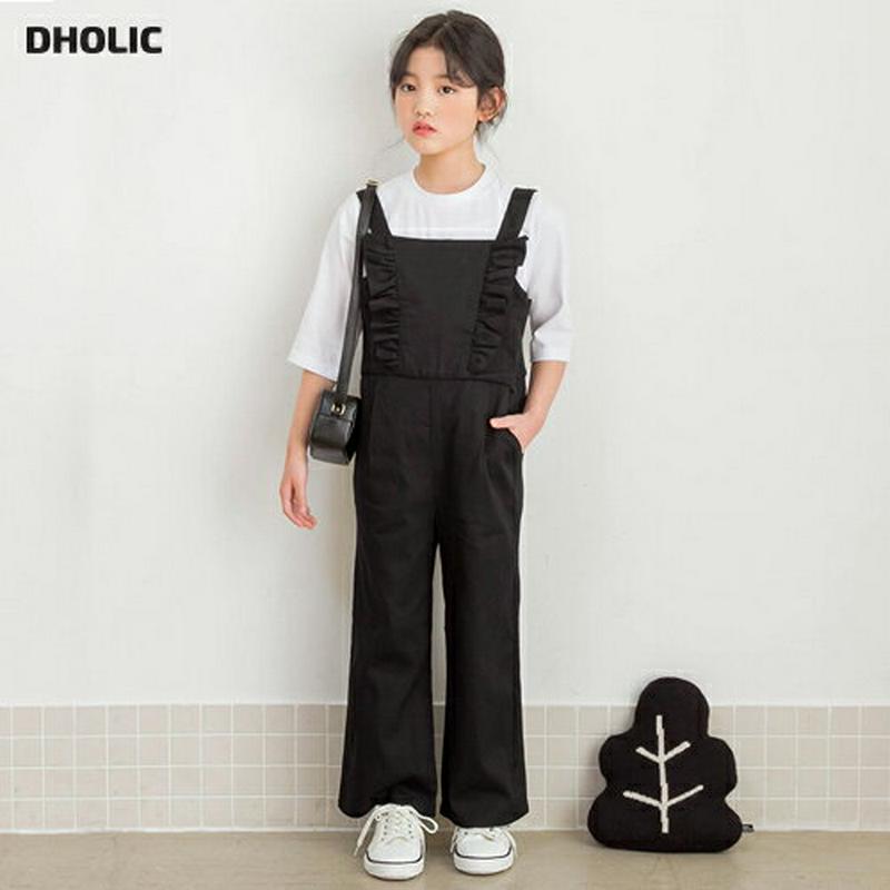 フリルオールインワン・p000262 キッズ【3~8才】【pt】【オールインワン つなぎ フリル 可愛い かわいい 長ズボン ロ