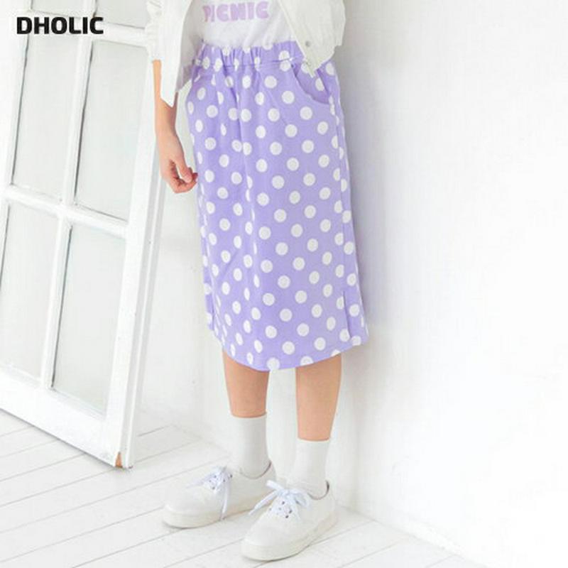 コインドットスカート・p000256 キッズ【3~8才】【sk】【スカート ロング ロングスカート ドット 柄 カジュアル 可愛