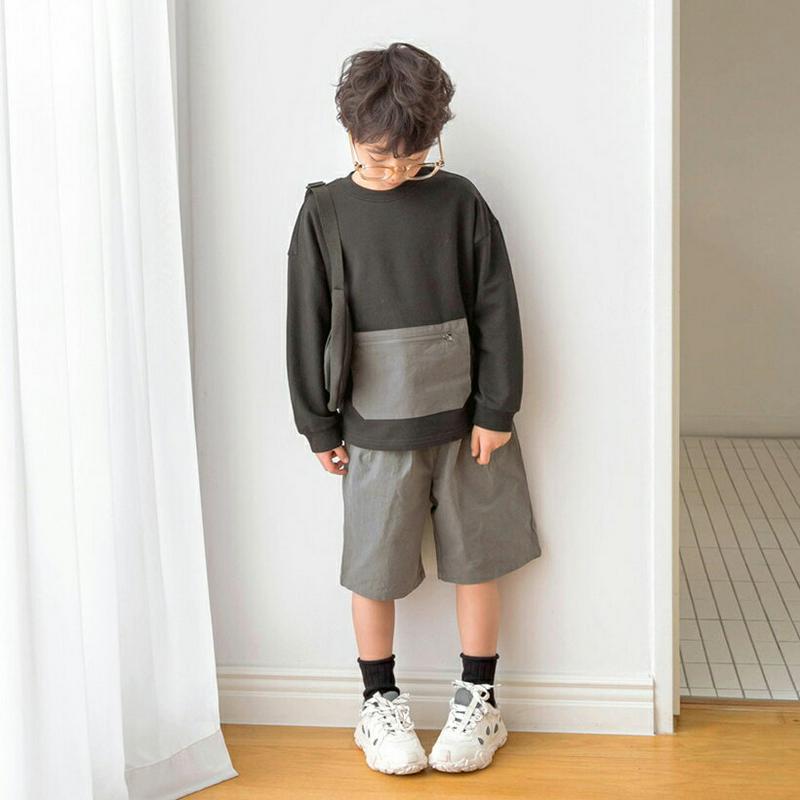 ジップポケットスウェット&パンツSET・p000281 キッズ【3~8才】【pt】【パンツ ズボン ハーフパンツ 半ズボン 単色