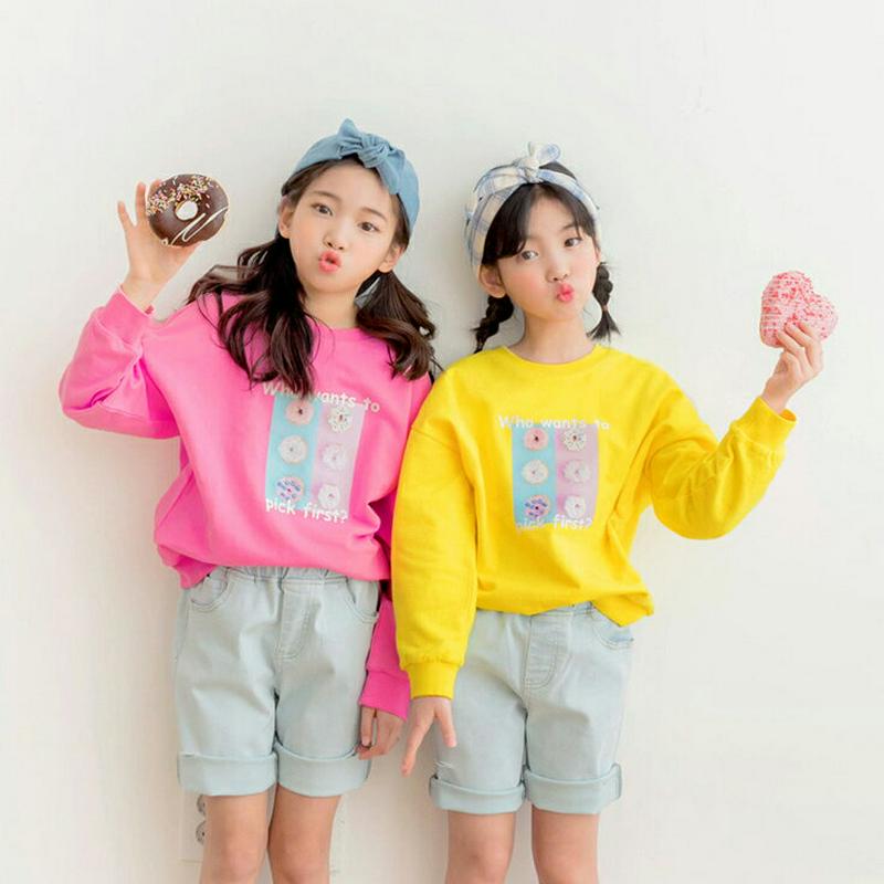 ドーナッツプリントスウェット・p000284 キッズ【3~8才】【tops】【トップス スウェット トレーナー 長袖 ドーナッツ
