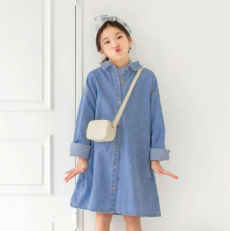 デニムシャツワンピース・p000094 キッズ【3~8才】【ops】【ワンピース シャツワンピース デニムシャツ ロングシャツ 