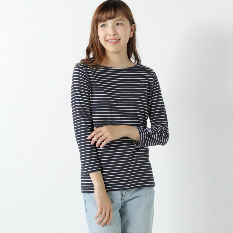 レディース　ボートネックボーダーＴシャツ