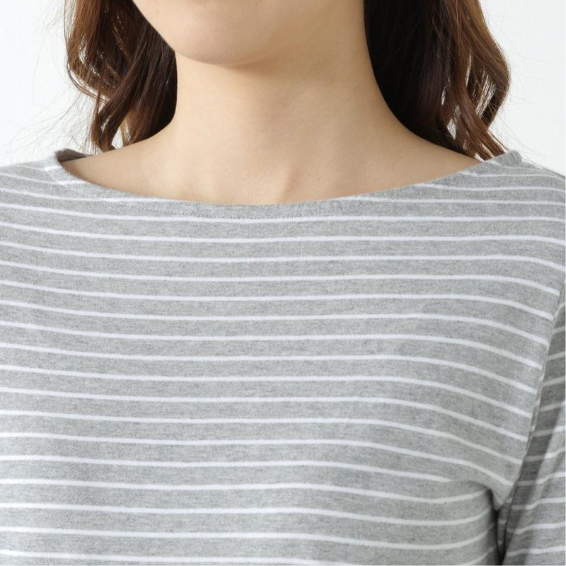 レディース　ボートネックボーダーＴシャツ