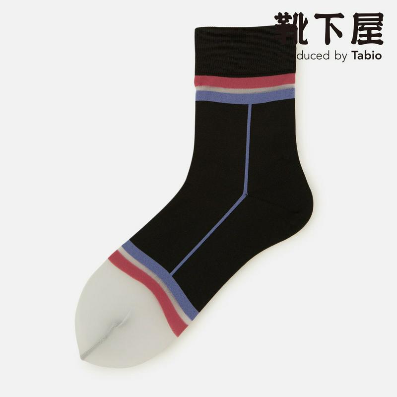 【あす楽】【靴下屋】 ドライトレンカ風サイドラインショートソックス / 靴下 タビオ Tabio くつ下 ショート ドライ トレ