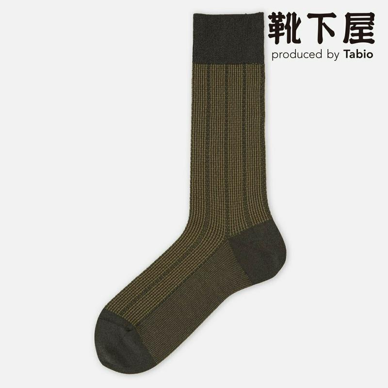 【全品送料無料★〜12/26 23:59迄】【あす楽】【Tabio MEN】 メンズ　和紙ストライプレギュラー丈ソックス / 靴下屋 靴下 タビオ くつ下 メンズ 日本製 2112ka