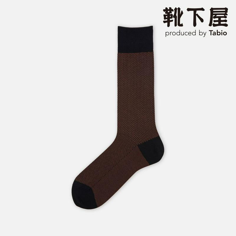 【あす楽】【Tabio MEN】 メンズヘリンボーンレギュラー丈ソックス / 靴下屋 靴下 タビオ くつ下 メンズ 日本製 211209dk