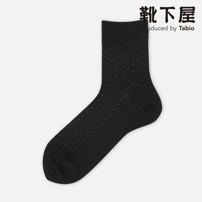 【あす楽】【Tabio MEN】 メンズ 綿 麻 ピンドット ショートソックス / 靴下屋 靴下 タビオ くつ下 ショート ソックス くるぶし上 水玉 夏用 クールビズ 日本製