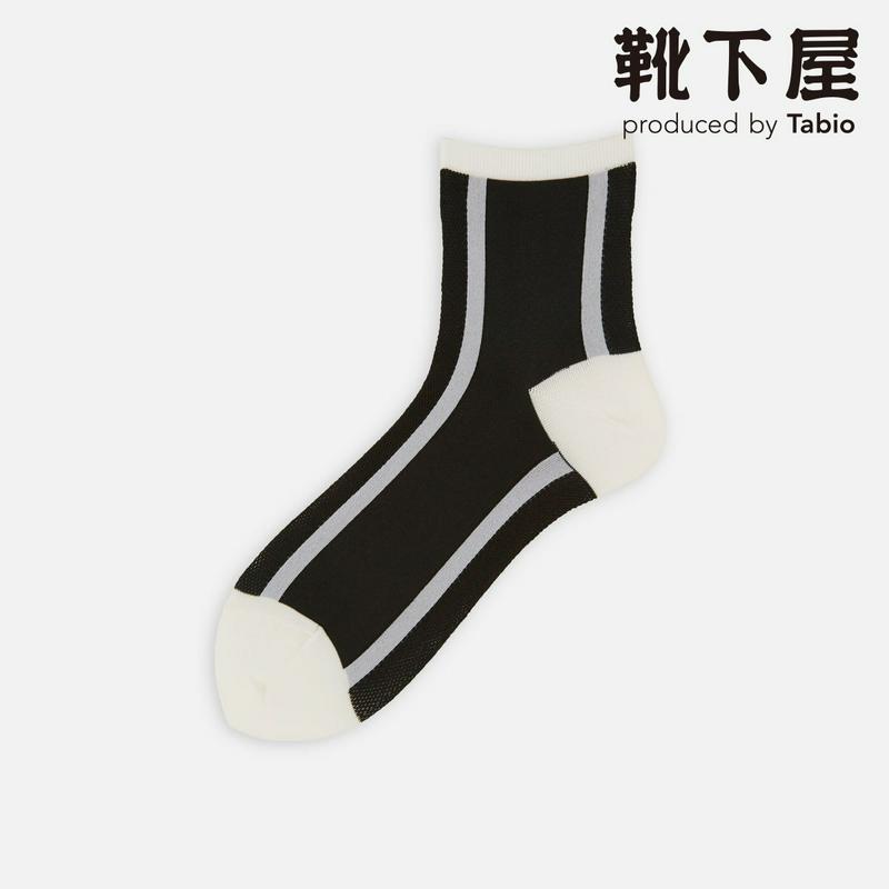 【あす楽】【靴下屋】 メッシュスクエアブロッキングショートソックス / 靴下 タビオ Tabio くつ下 ショート レディース 