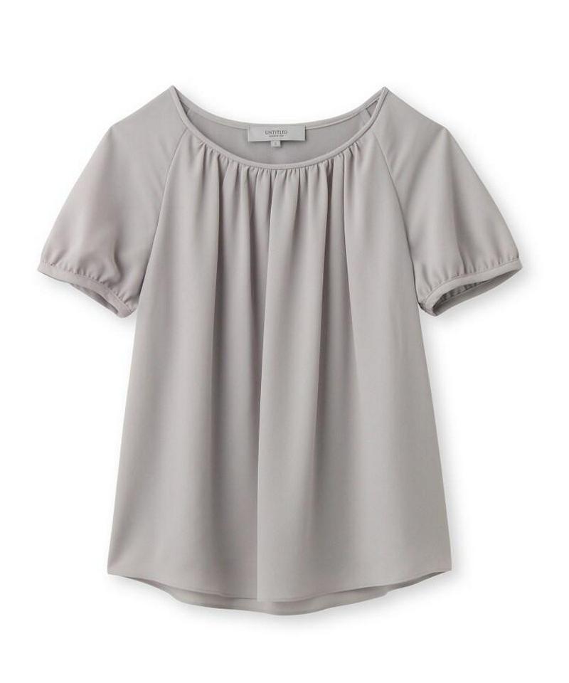 【洗える】ソフィージョーゼット　半袖ブラウス