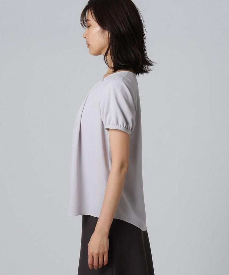 【洗える】ソフィージョーゼット　半袖ブラウス