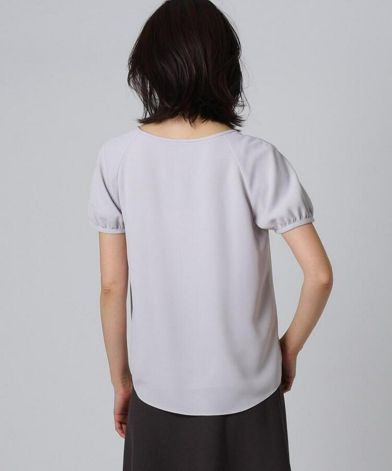 【洗える】ソフィージョーゼット　半袖ブラウス