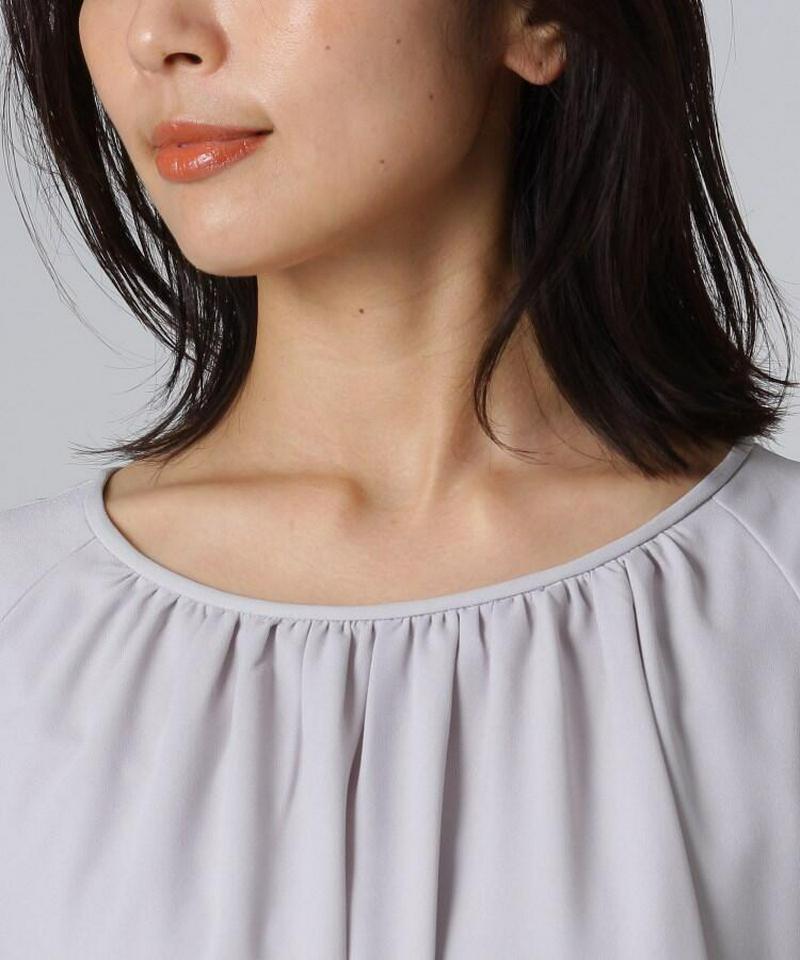 【洗える】ソフィージョーゼット　半袖ブラウス