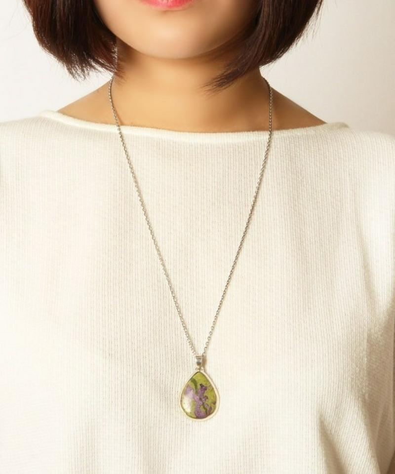 【フランス買付】パープライトしずく型ネックレス