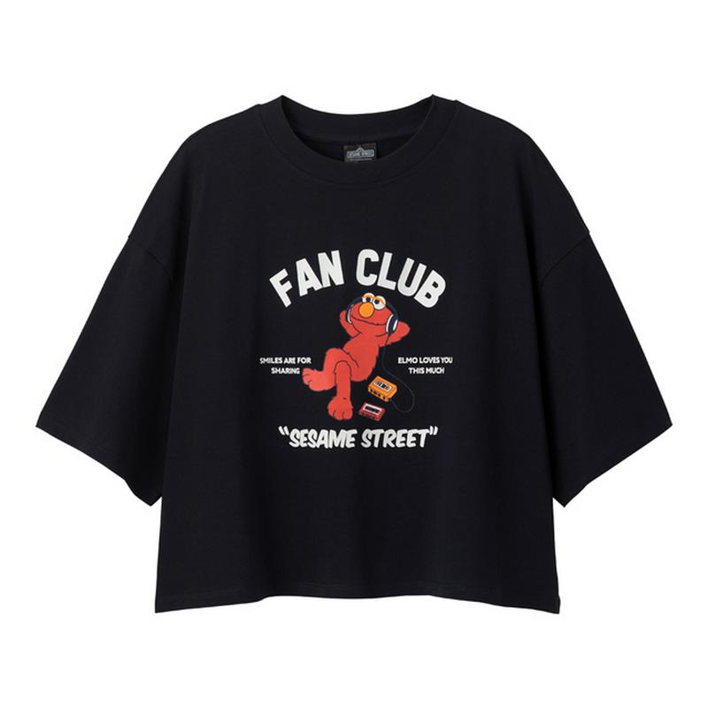 クロップドT(5分袖)SESAMESTREET2+X