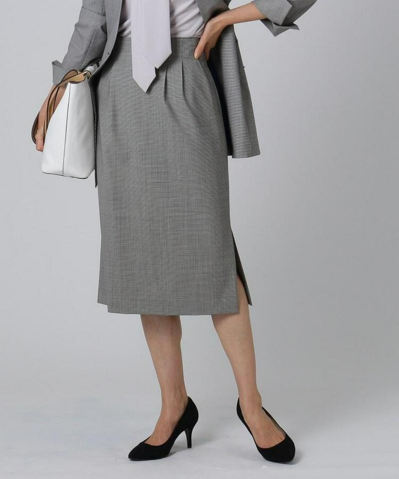 ミリオールチェック ミモレ丈スカート