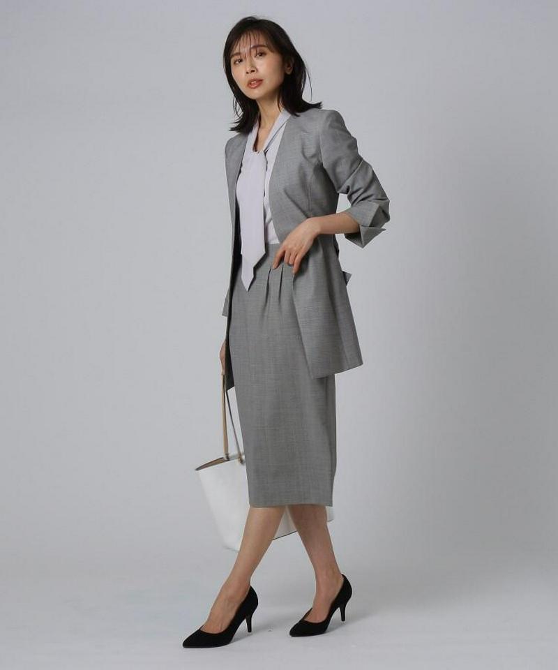 ミリオールチェック ミモレ丈スカート