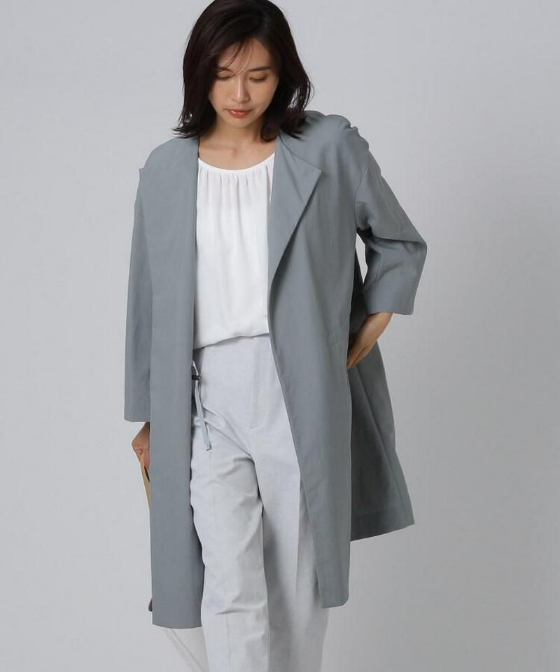 【洗える】トランスタフタ フレアコート