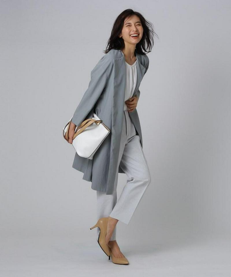 【洗える】トランスタフタ フレアコート