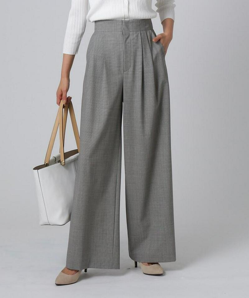 ミリオールチェック　ワイドパンツ