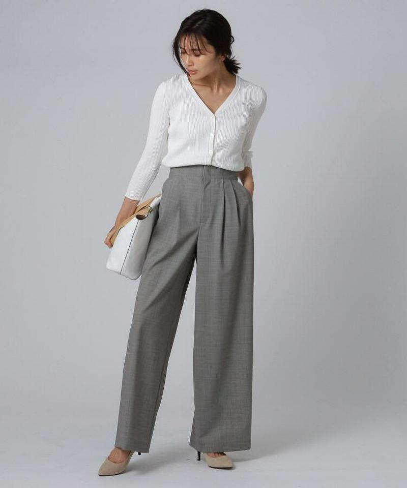 ミリオールチェック　ワイドパンツ