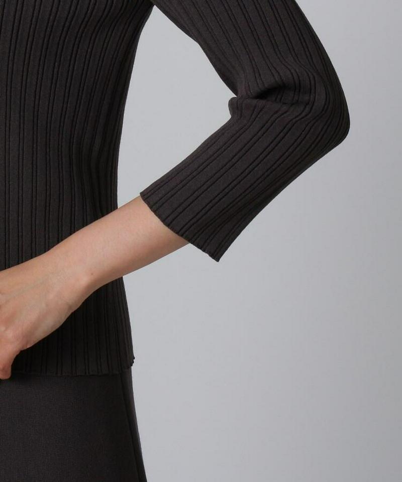 【洗える】シルクレーヨン ツイストリブカーディガン