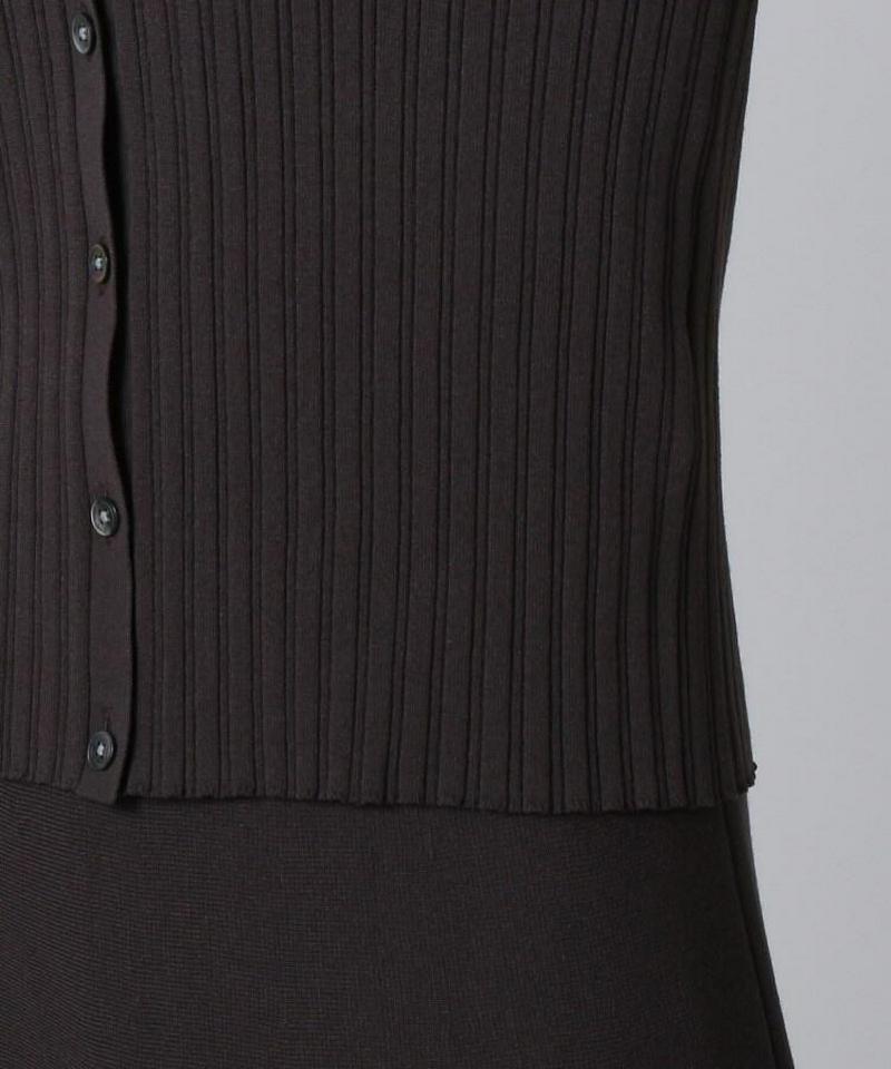 【洗える】シルクレーヨン ツイストリブカーディガン