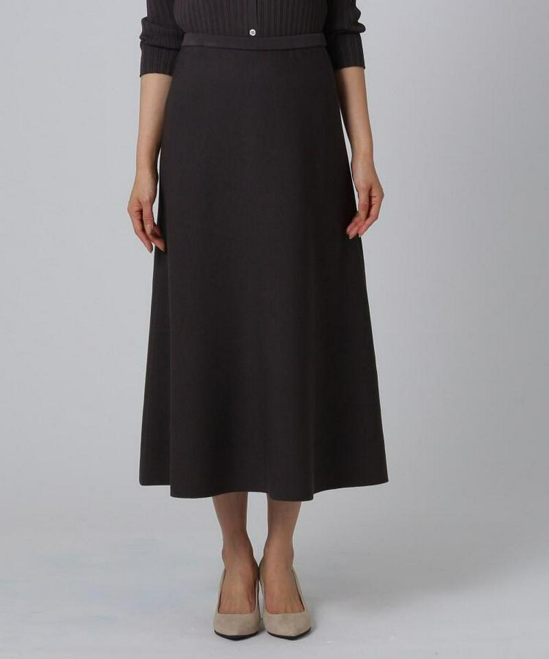 【洗える】シルクレーヨン ツイストフレアスカート