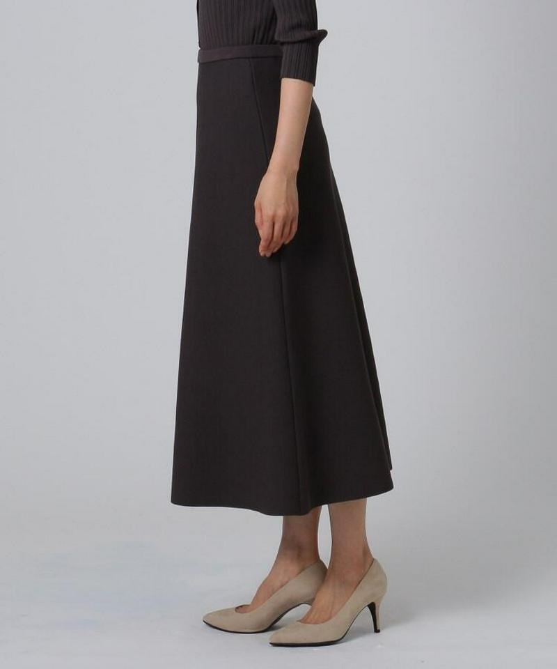 【洗える】シルクレーヨン ツイストフレアスカート
