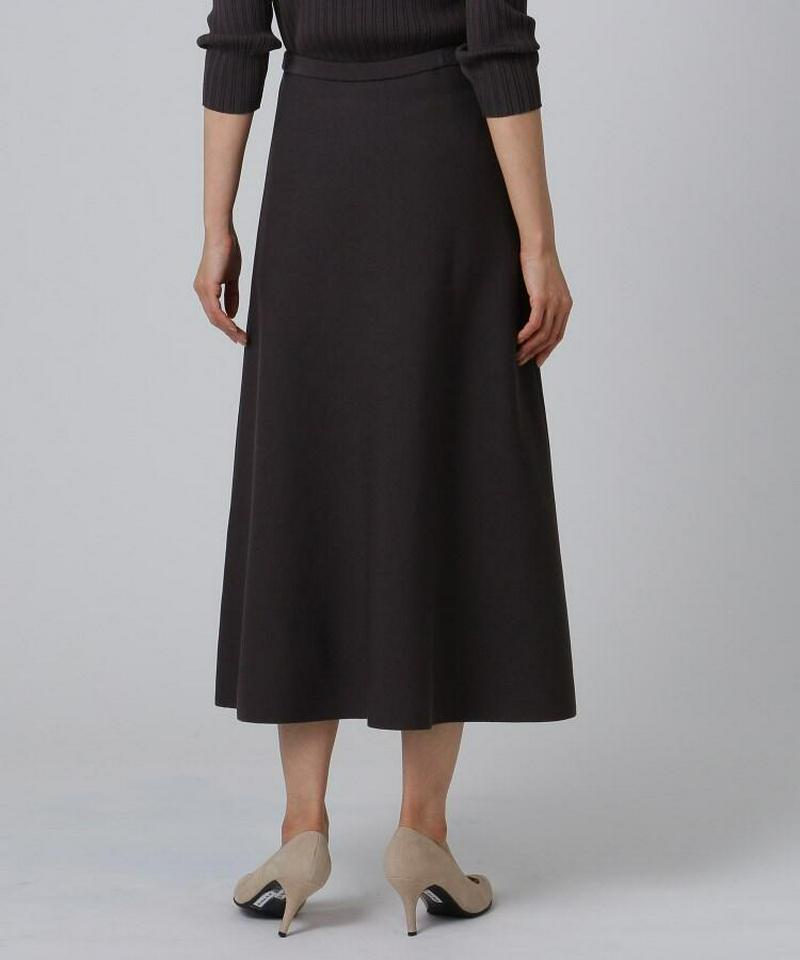 【洗える】シルクレーヨン ツイストフレアスカート