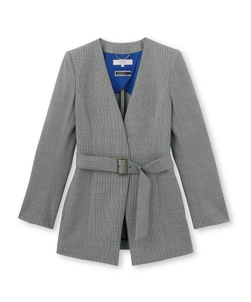 ミリオールチェックノーカラージャケット