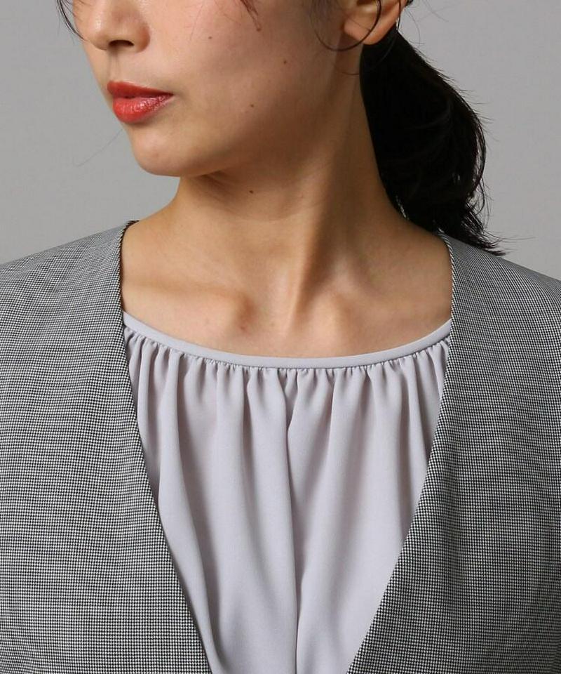 ミリオールチェックノーカラージャケット