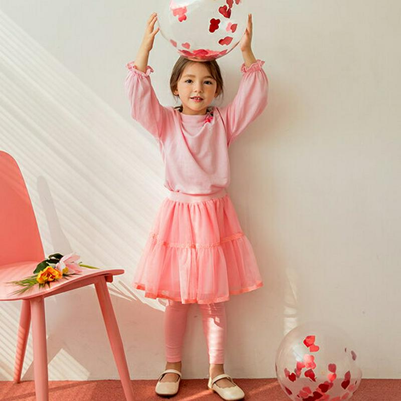 レースラインチュールスカートレギンス・p000919 キッズ【3~8才】【pt】【スカートレギンス スカート レギンス チュール