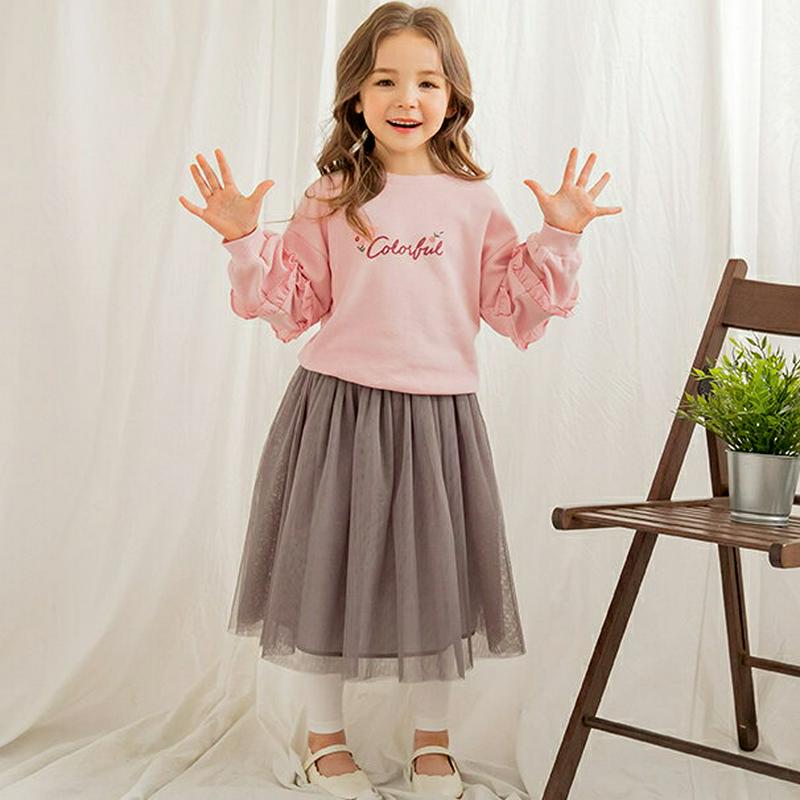 配色チュールスカートレギンス・p000918 キッズ【3~8才】【pt】【スカートレギンス スカート レギンス チュール チュー