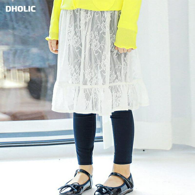 フラワーレーススカートレギンス・p000917 キッズ【3~8才】【pt】【スカートレギンス スカート レギンス レース 総レー