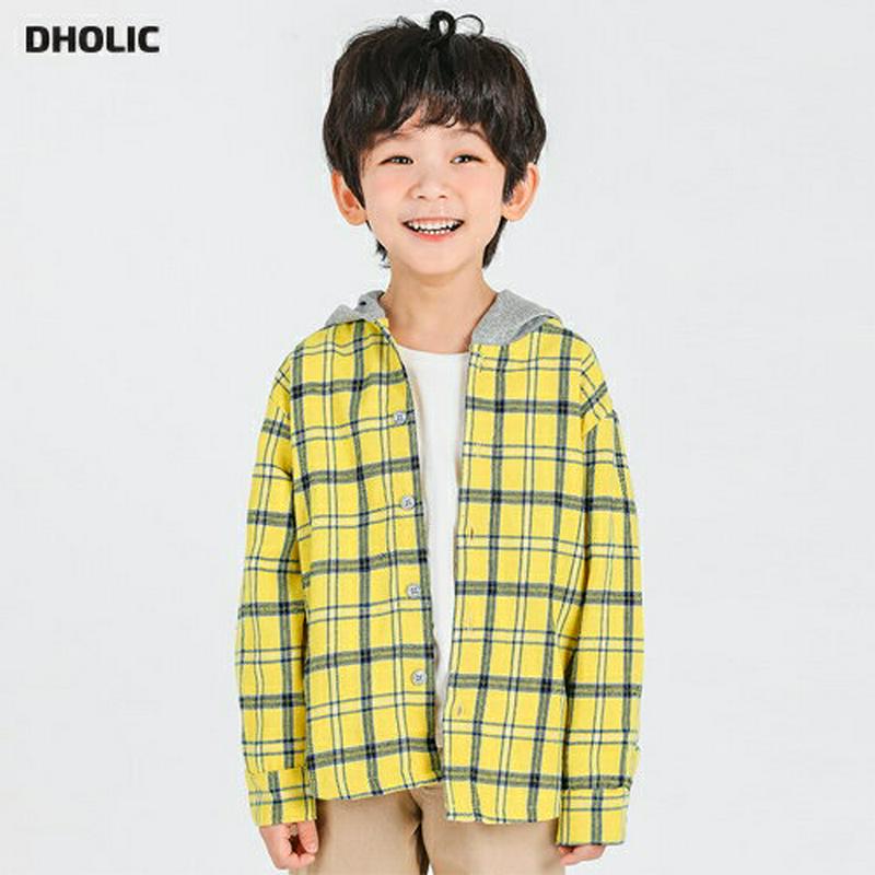 フード付チェックシャツ・p000953 キッズ【3~8才】【bl】【トップス シャツ チェック チェック柄 チェックシャツ フード フーディー カジュアル 長袖 ラフ 女の子 男の子 子供 こども 子供服 こども服】【KIDS】