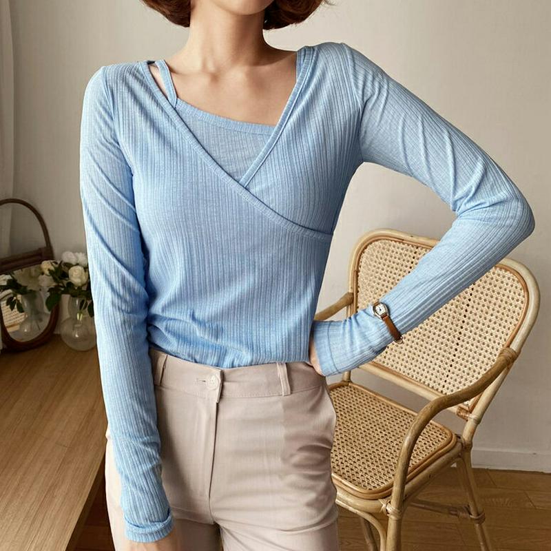キャミ&カシュクールTシャツSET・全3色・t58679 レディース 【tops】【トップス Tシャツ　キャミソール カシュクー