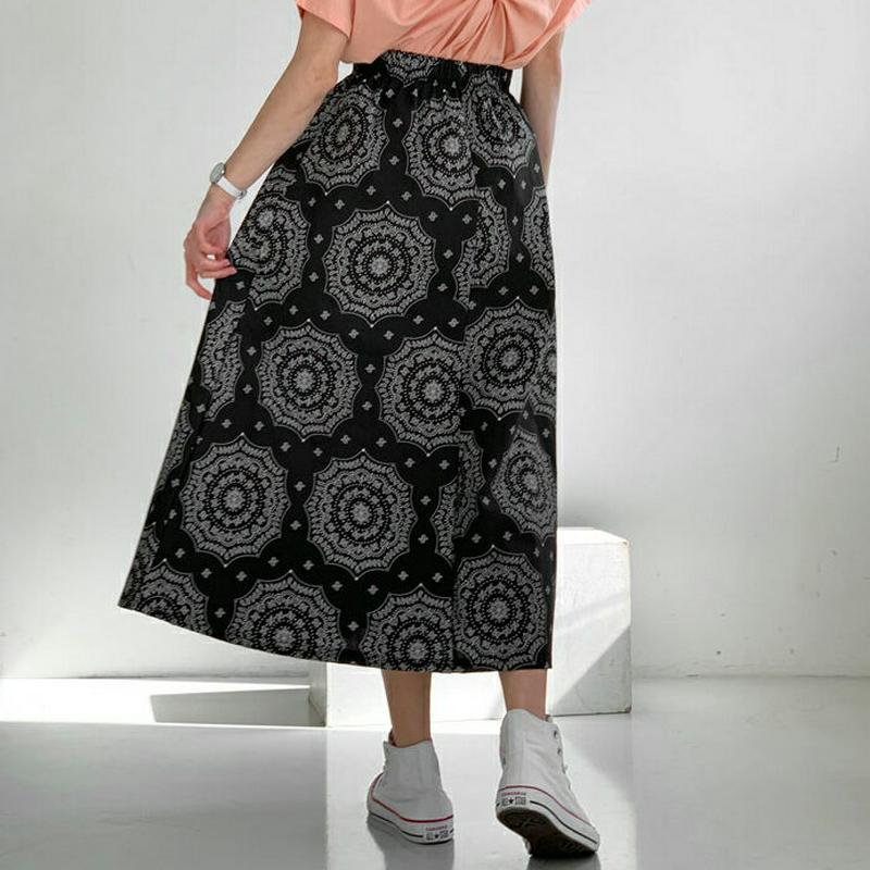 ペイズリーパターンスカート・全3色・t58700 レディース 【sk】【スカート ロングスカート ペイズリー バンダナ柄 総柄 