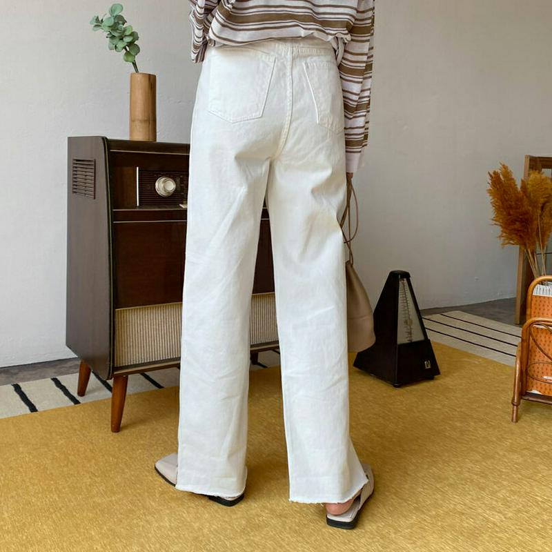 コットンハイウエストパンツ・全2色・t58702 レディース 【pt】【パンツ ロングパンツ ズボン ボトムス コットンパンツ 